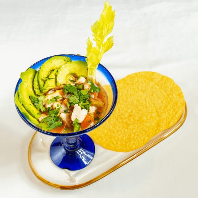 Ceviche de Pescado or Shrimp.