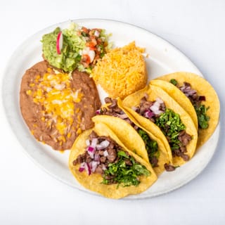 Tacos de Asada (Steak Tacos Plate)
