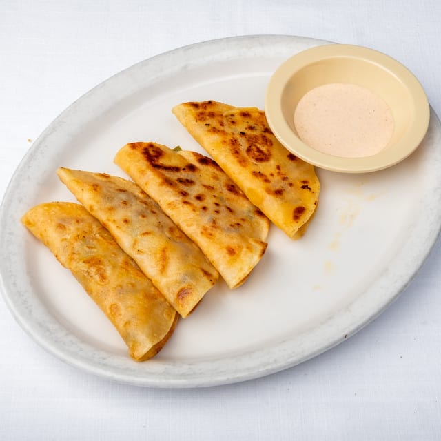 Tacos de Gobernador (Shrimp & Cheese Tacos).